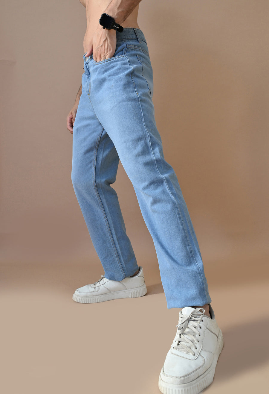 Man wearing the Retro Bleach Relaxed Fit jeans in a casual pose