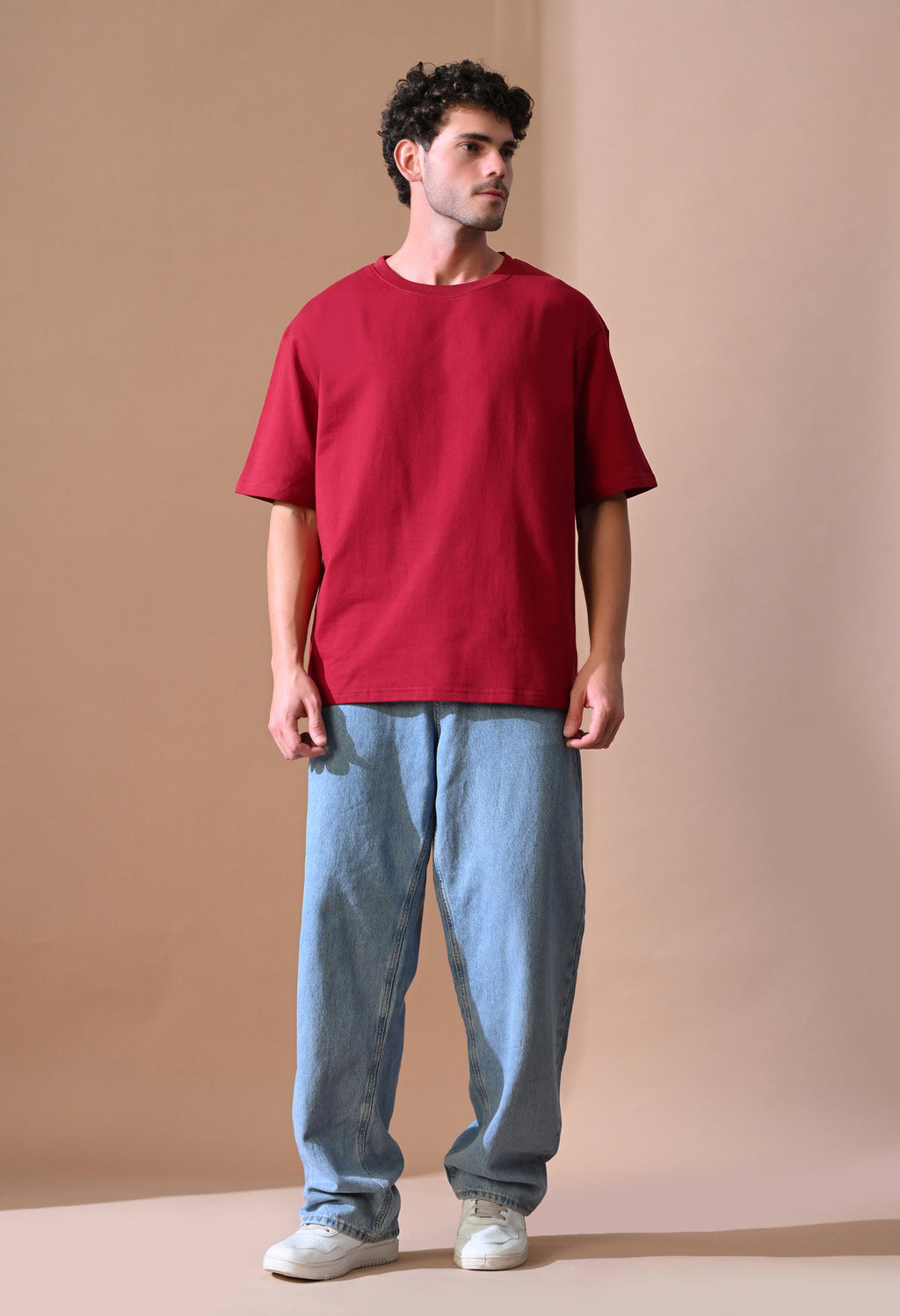 Maroon Motion Oversized T-Shirt