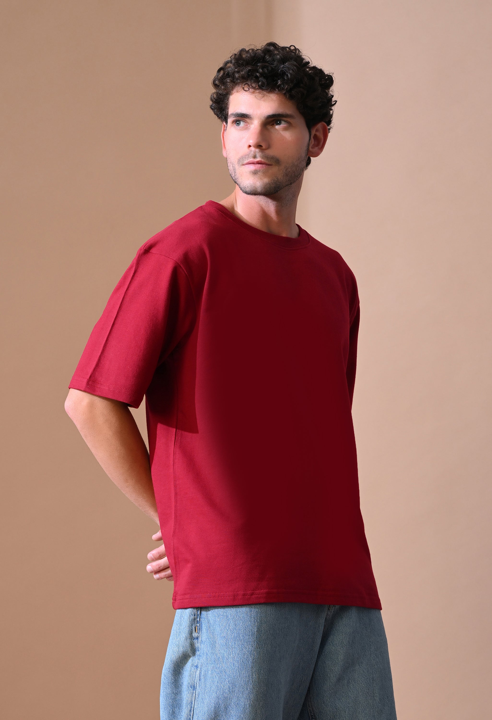Maroon Motion Oversized T-Shirt