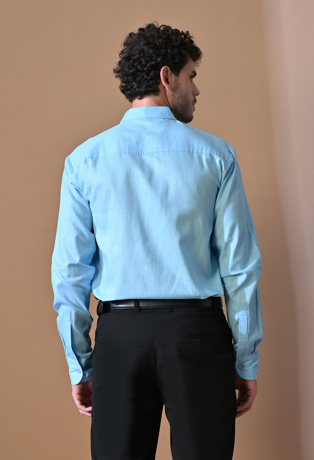 Men’s Slim-Fit Sky Blue Formal Shirt