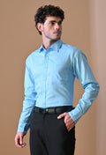 Men’s Slim-Fit Sky Blue Formal Shirt