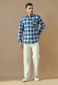 Cobalt Check Button-Up Shirt