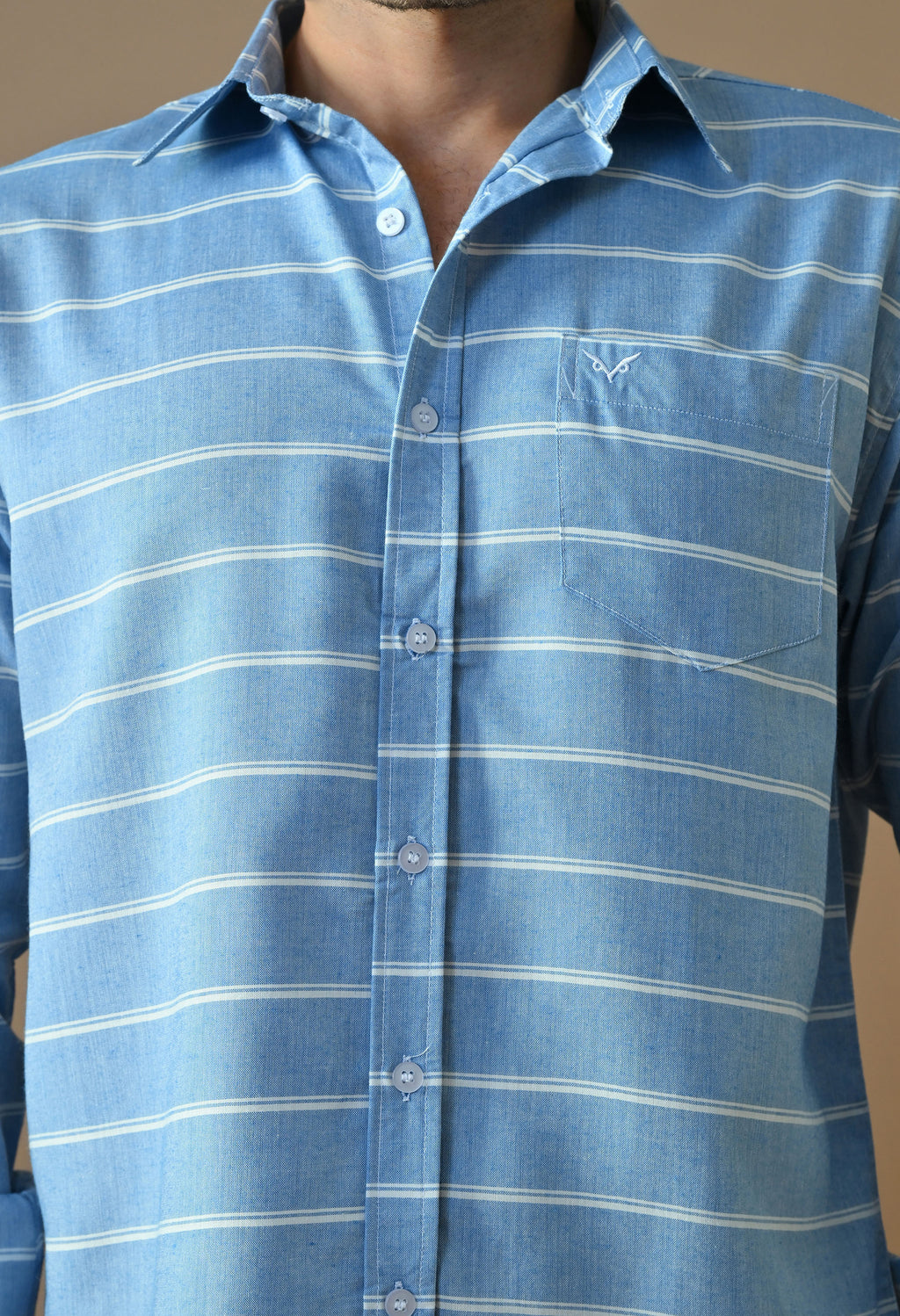 Skyline Stripe Premium Blue Shirt