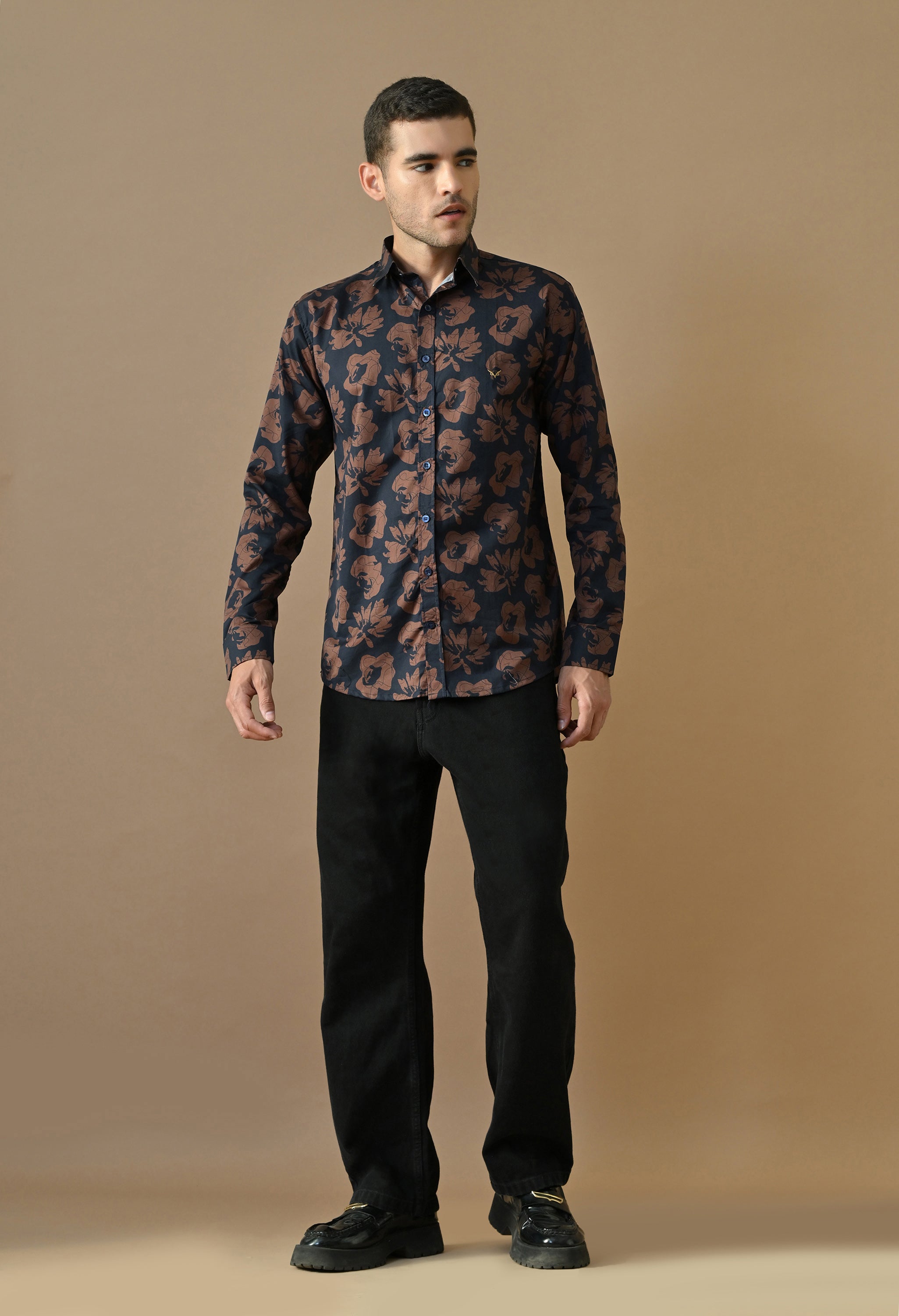 Midnight Bloom Printed Shirt