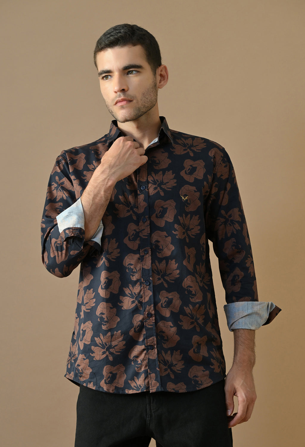 Midnight Bloom Printed Shirt