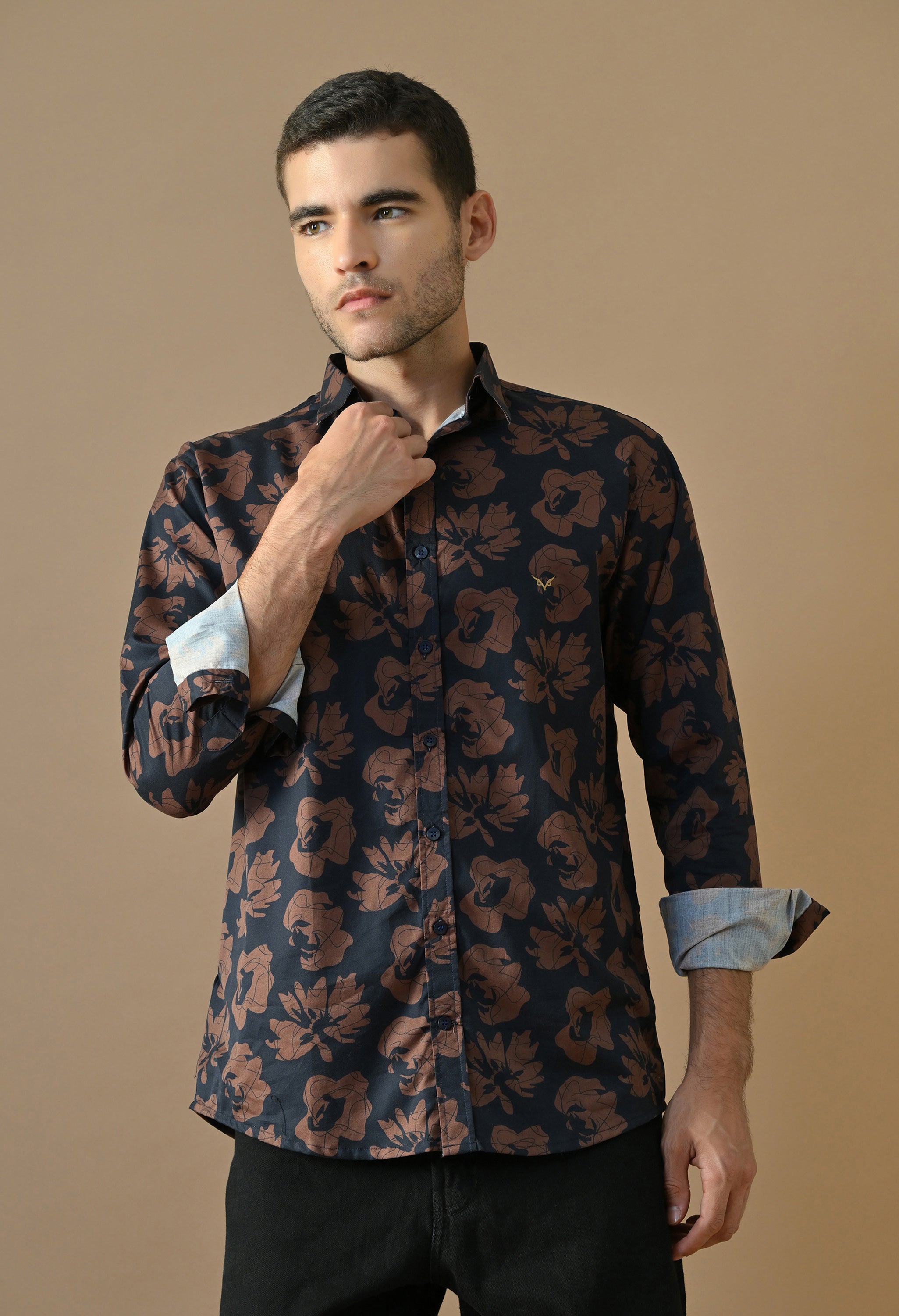 Midnight Bloom Printed Shirt
