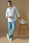 White Driftwood Stripe Shirt