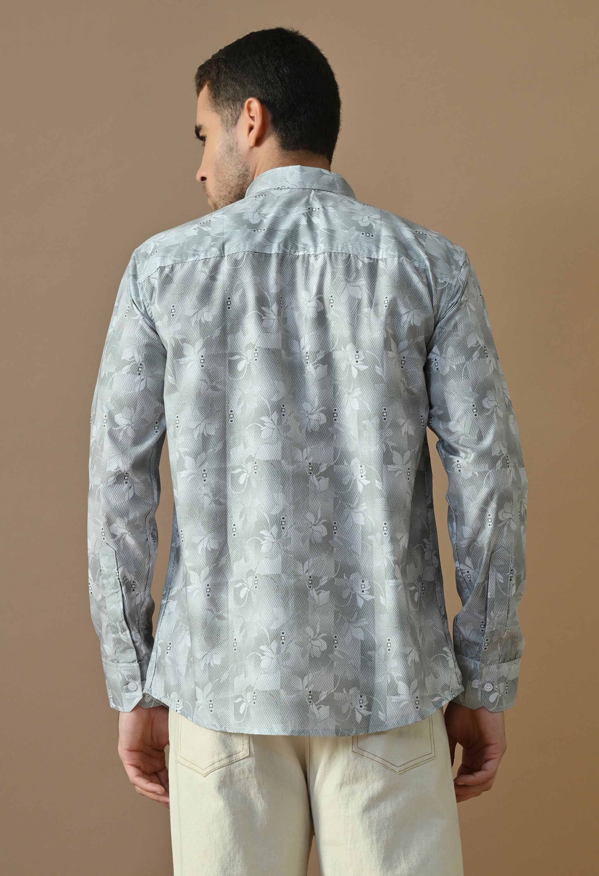 Slate Bloom Print Shirt