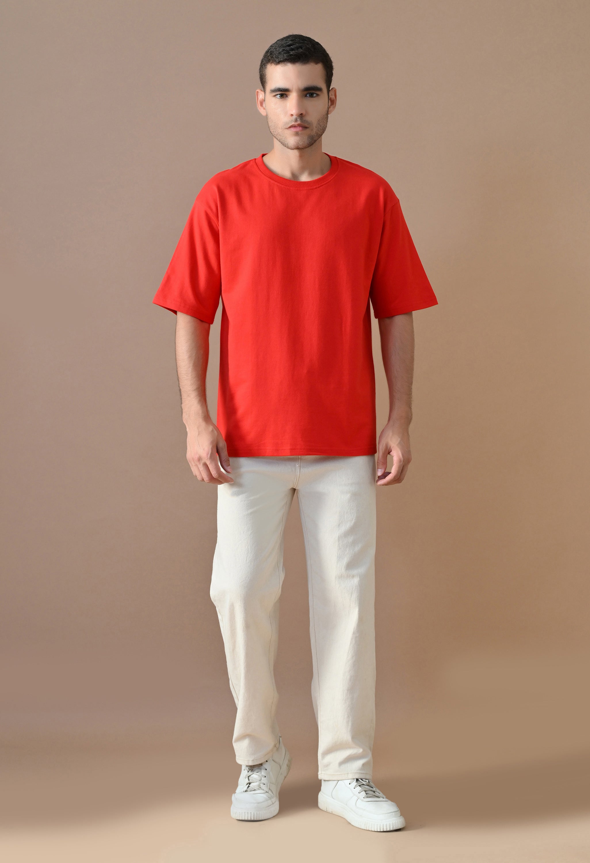 Essentials Oversized Heavyweight Tee - Crimson Red