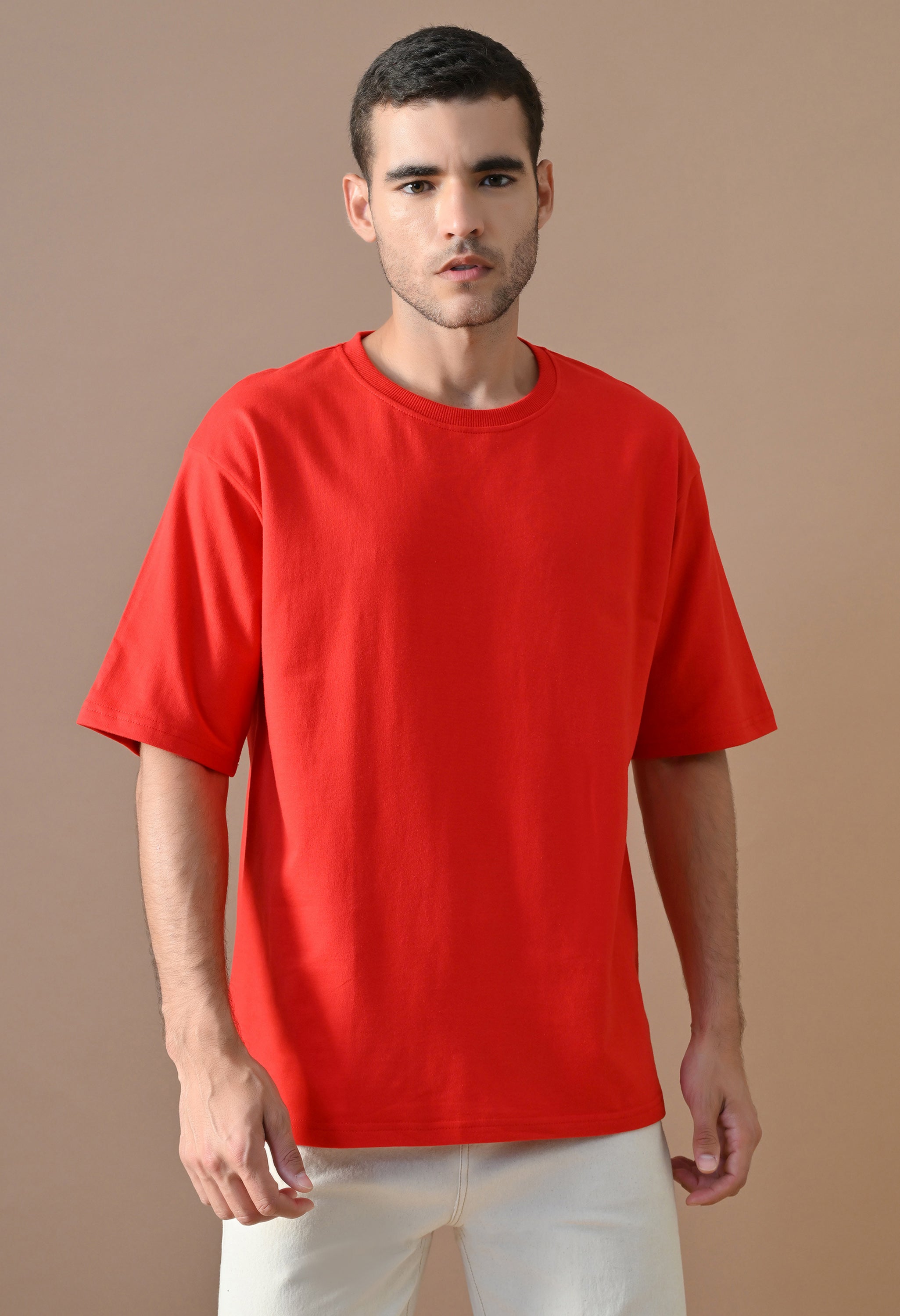 Essentials Oversized Heavyweight Tee - Crimson Red
