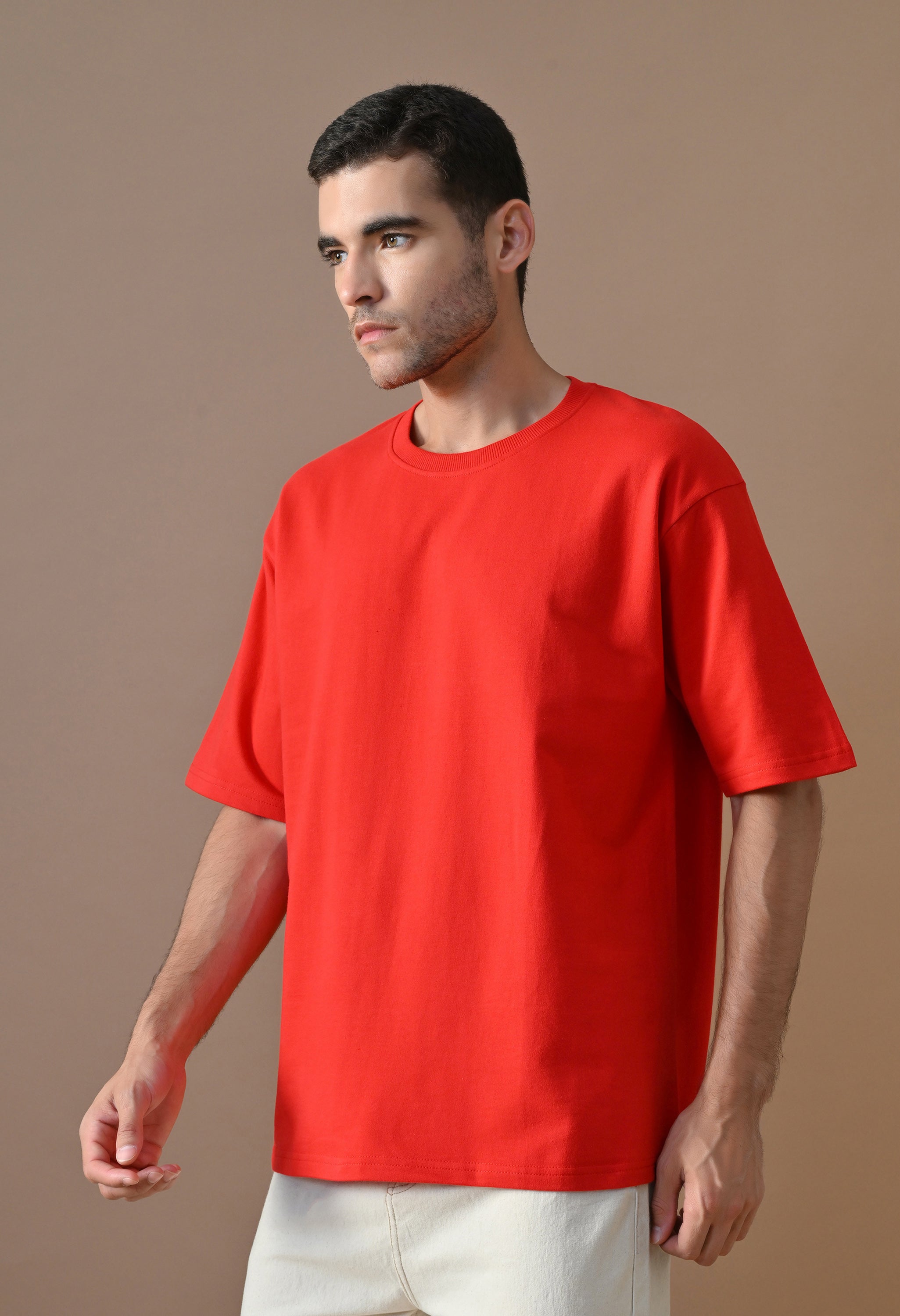 Essentials Oversized Heavyweight Tee - Crimson Red