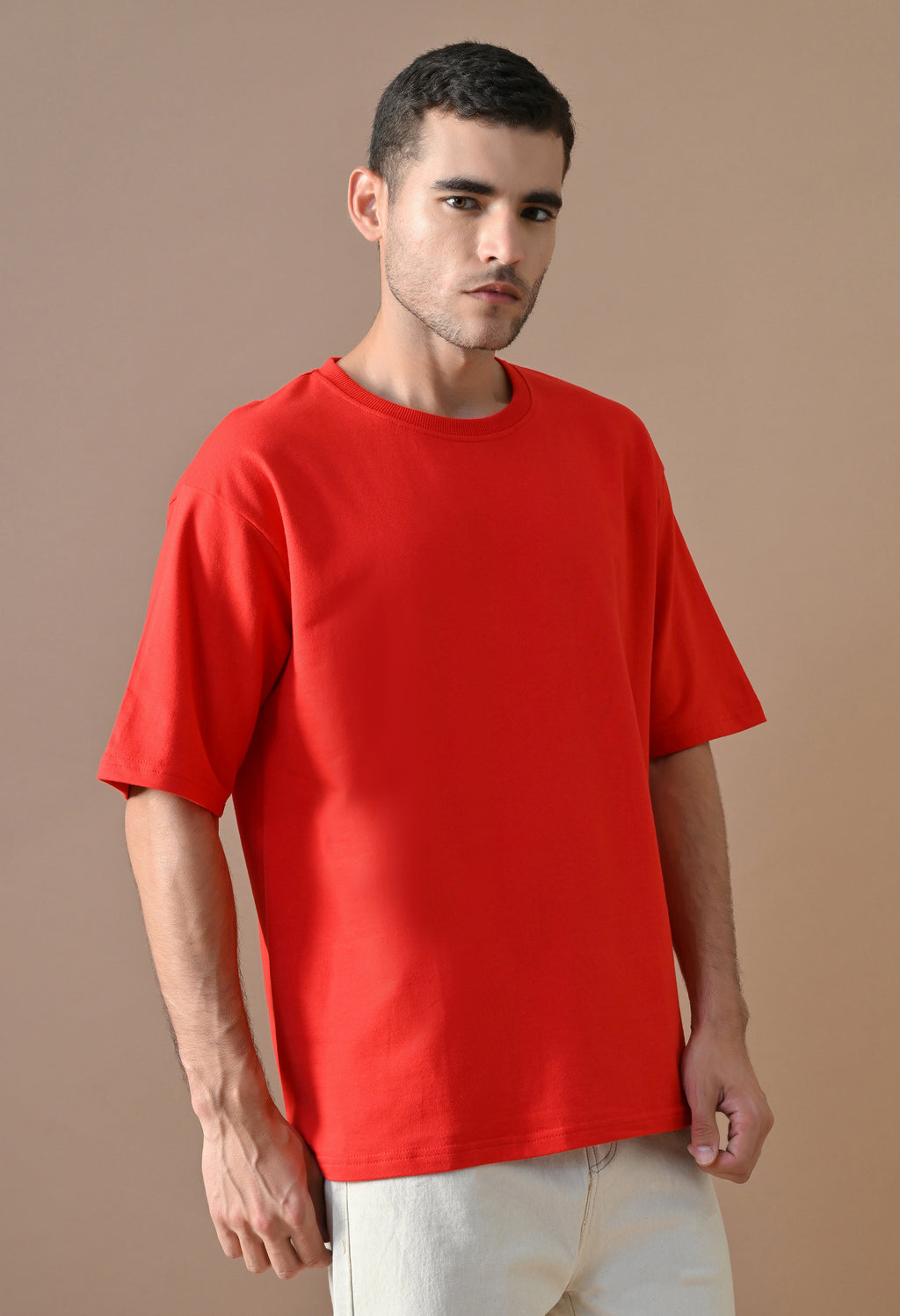 Essentials Oversized Heavyweight Tee - Crimson Red