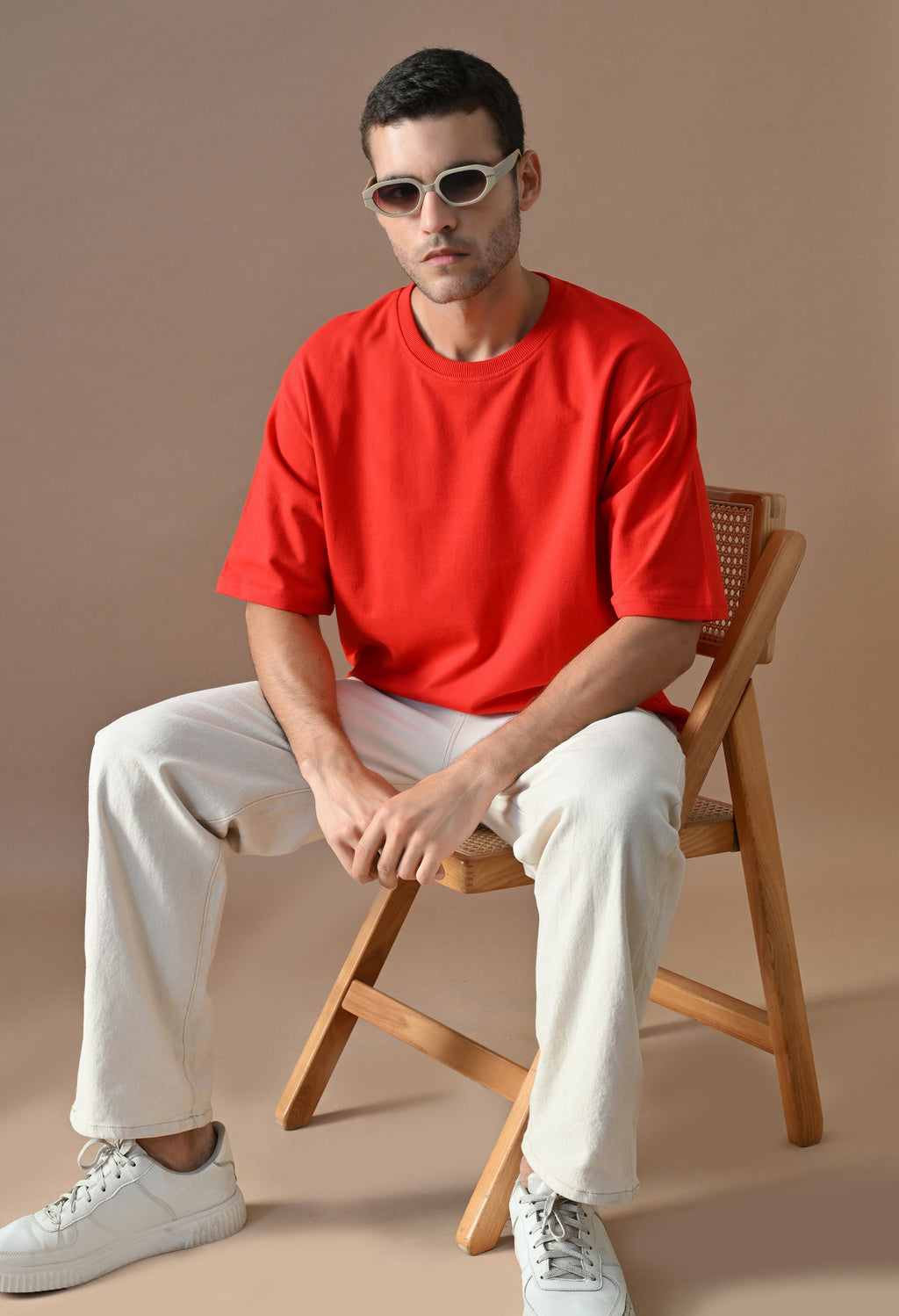 Essentials Oversized Heavyweight Tee - Crimson Red