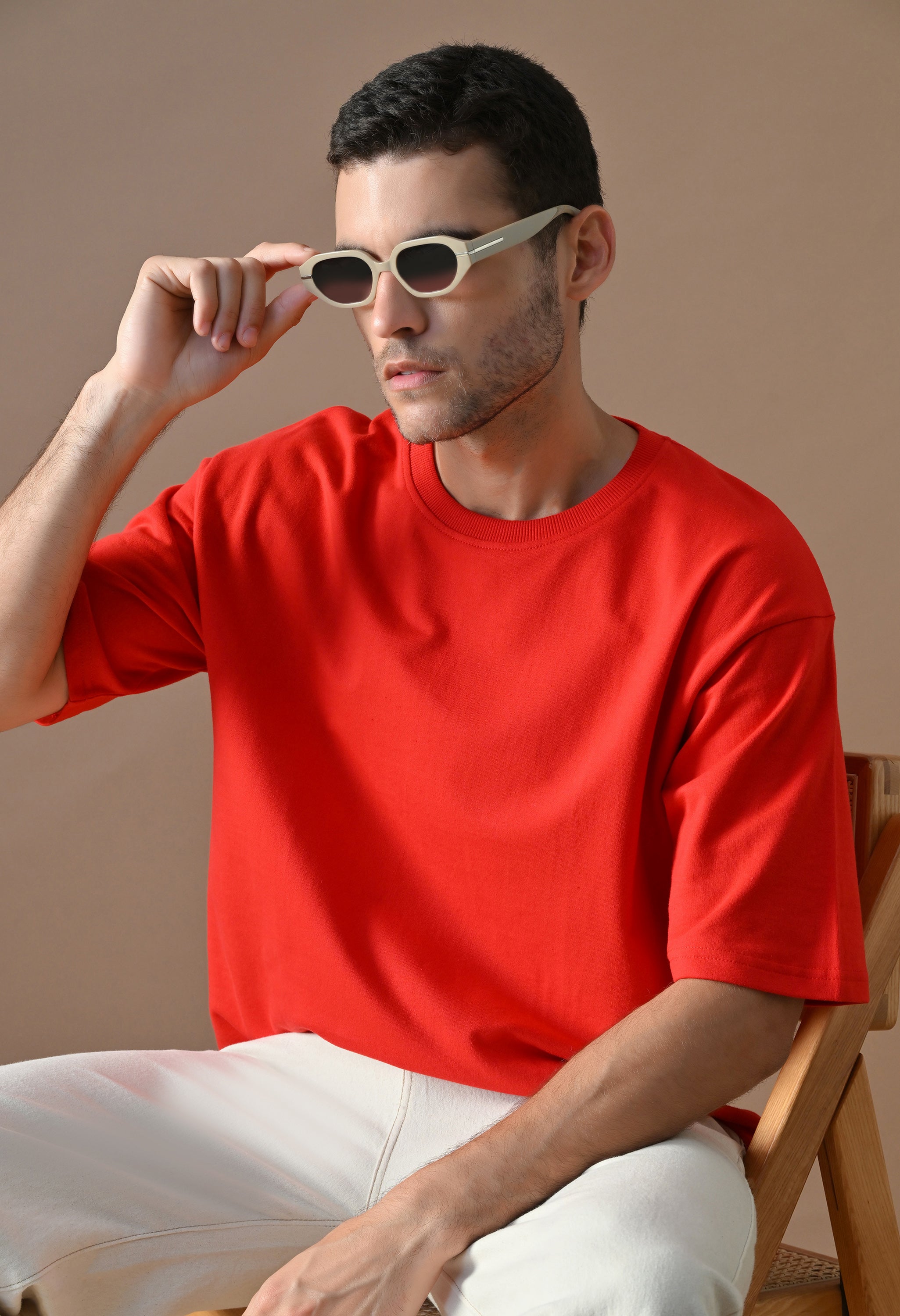 Essentials Oversized Heavyweight Tee - Crimson Red