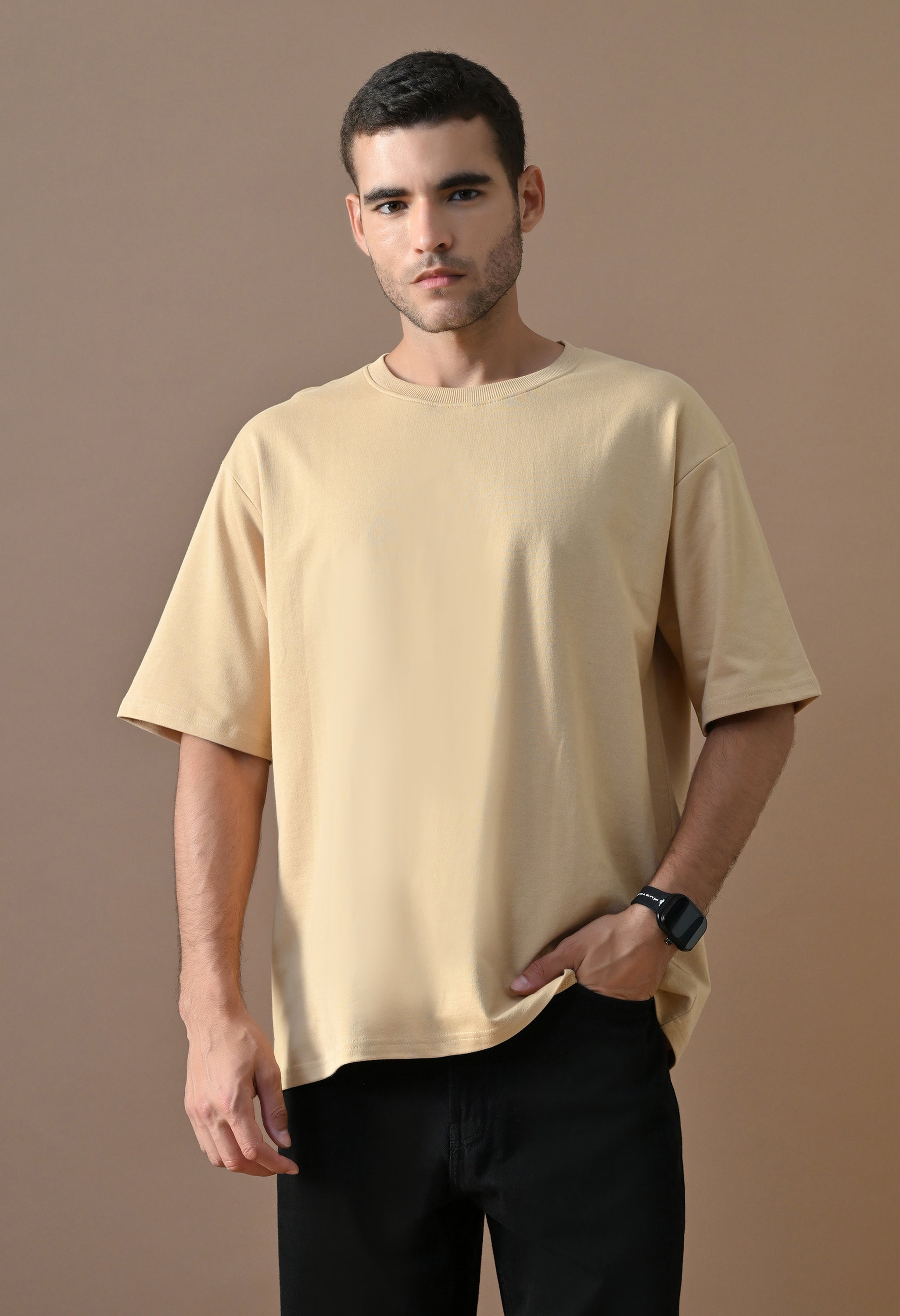 Sand Beige Heavyweight Oversized T-Shirt