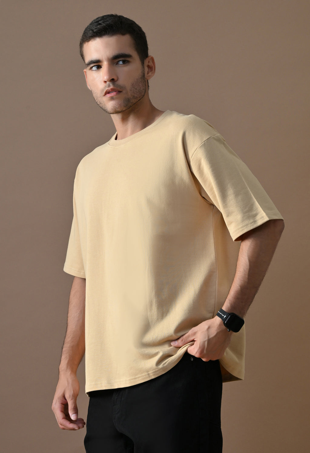 Sand Beige Heavyweight Oversized T-Shirt