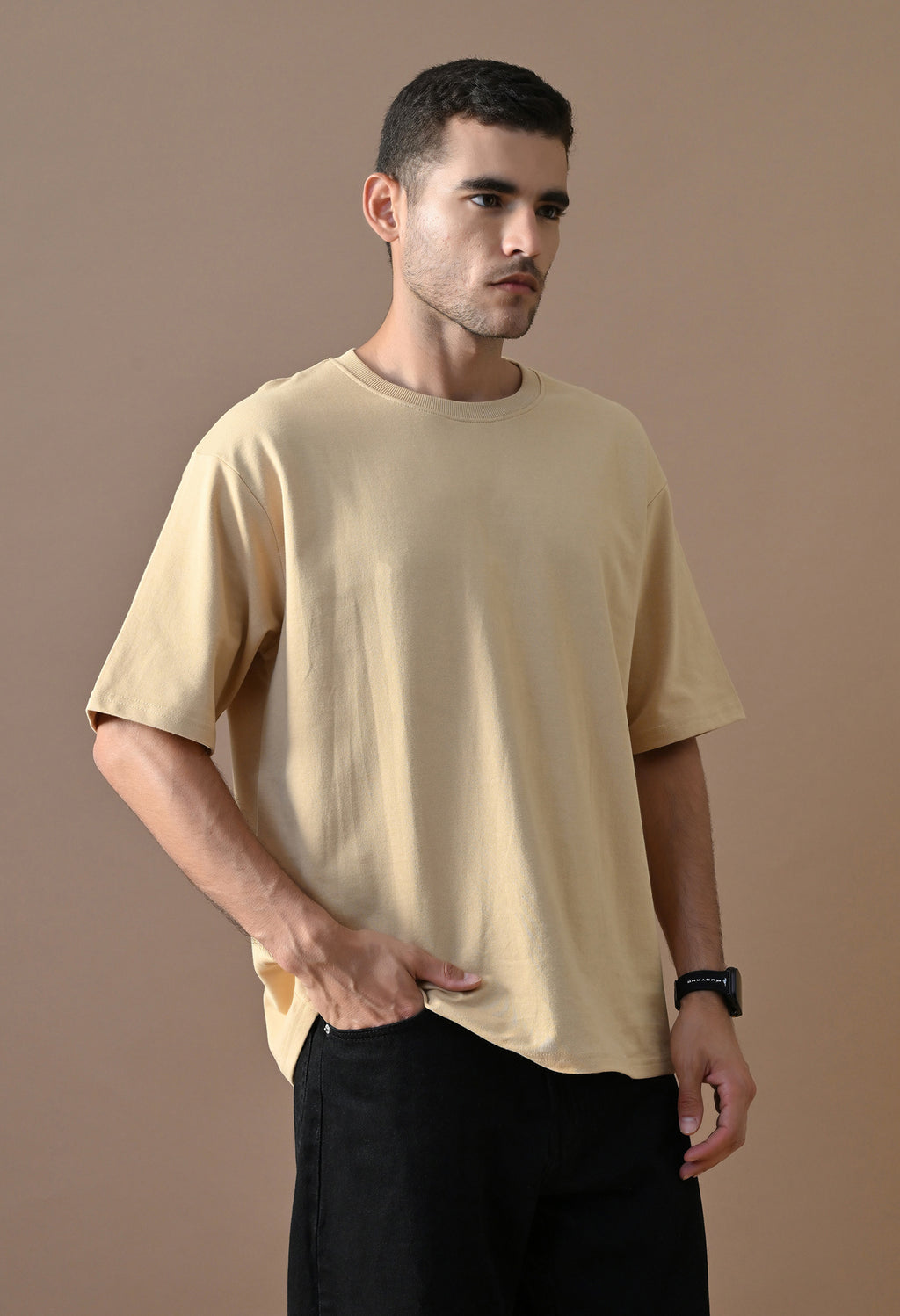 Sand Beige Heavyweight Oversized T-Shirt