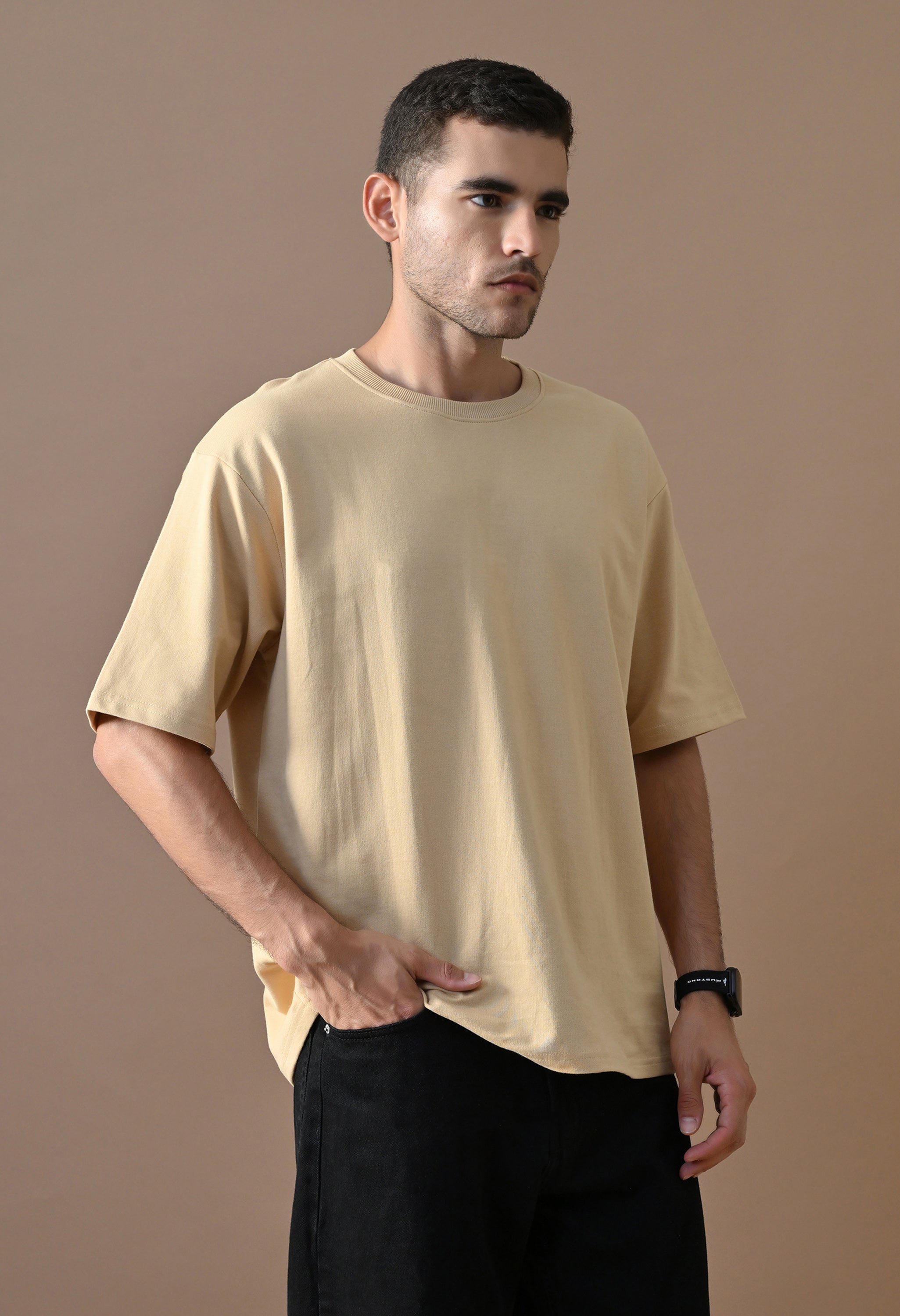 Sand Beige Heavyweight Oversized T-Shirt