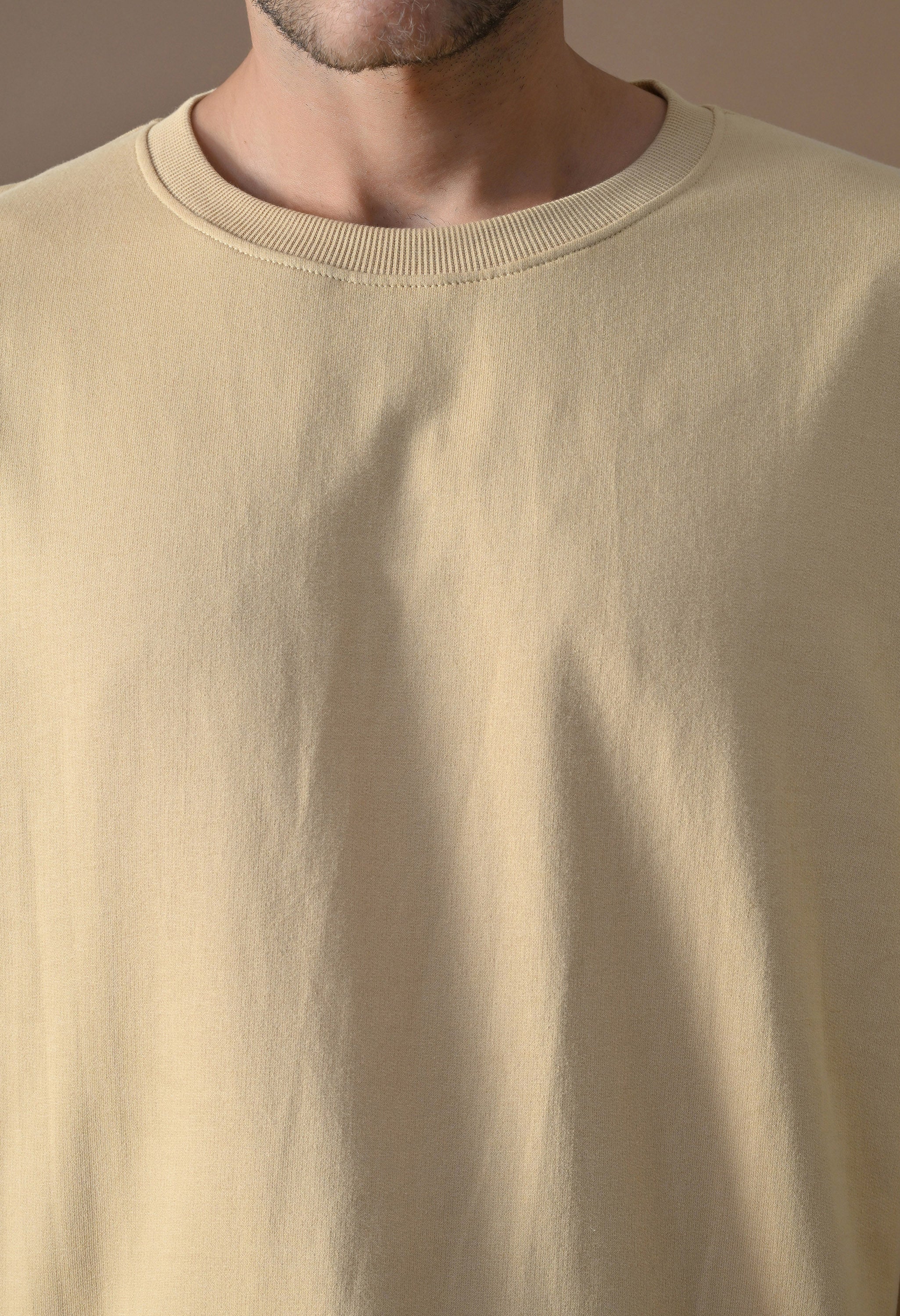 Sand Beige Heavyweight Oversized T-Shirt