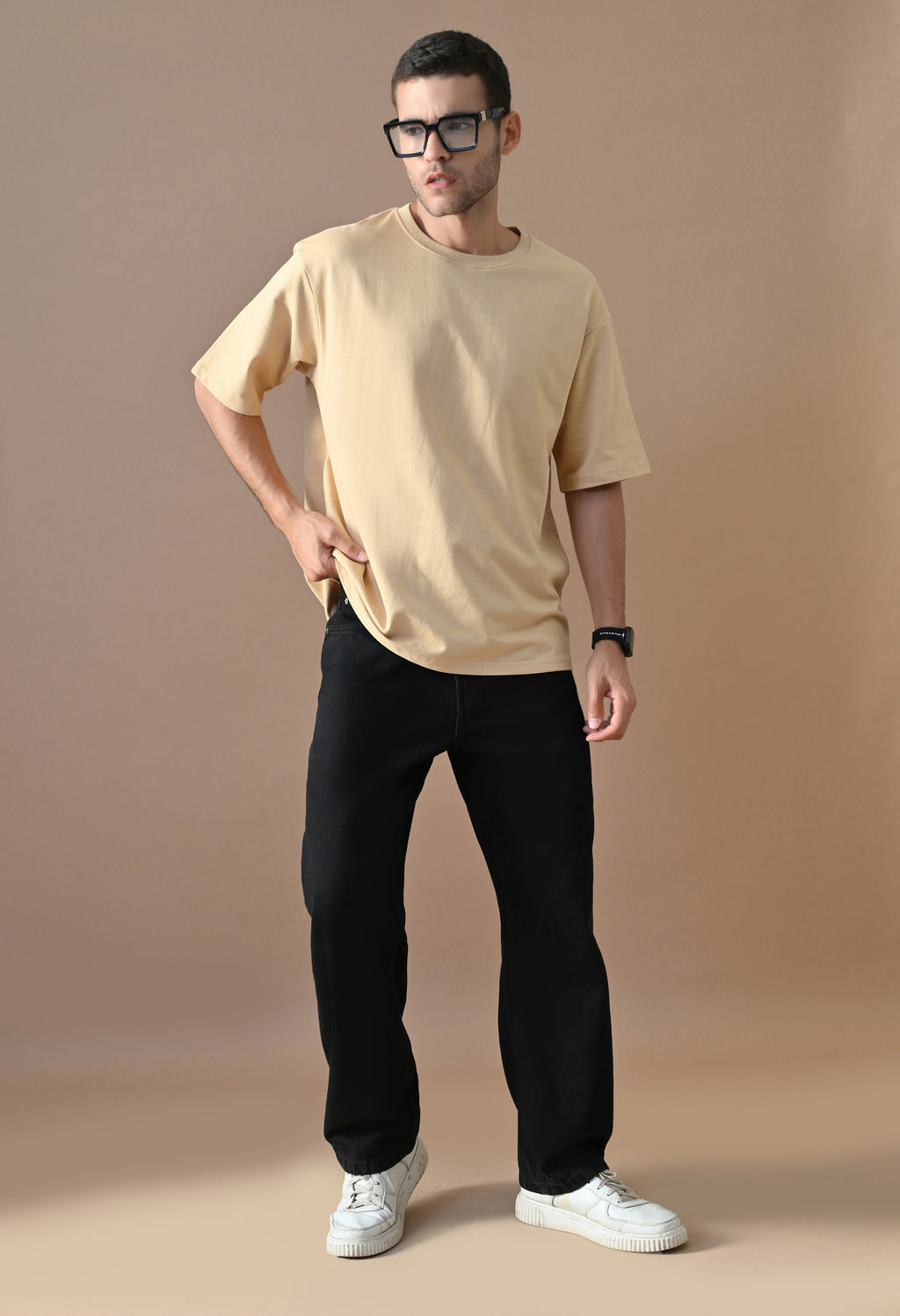 Sand Beige Heavyweight Oversized T-Shirt