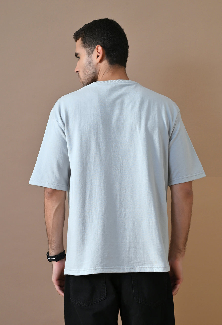 OUTSYN Silver Fog Oversized T-Shirt back view