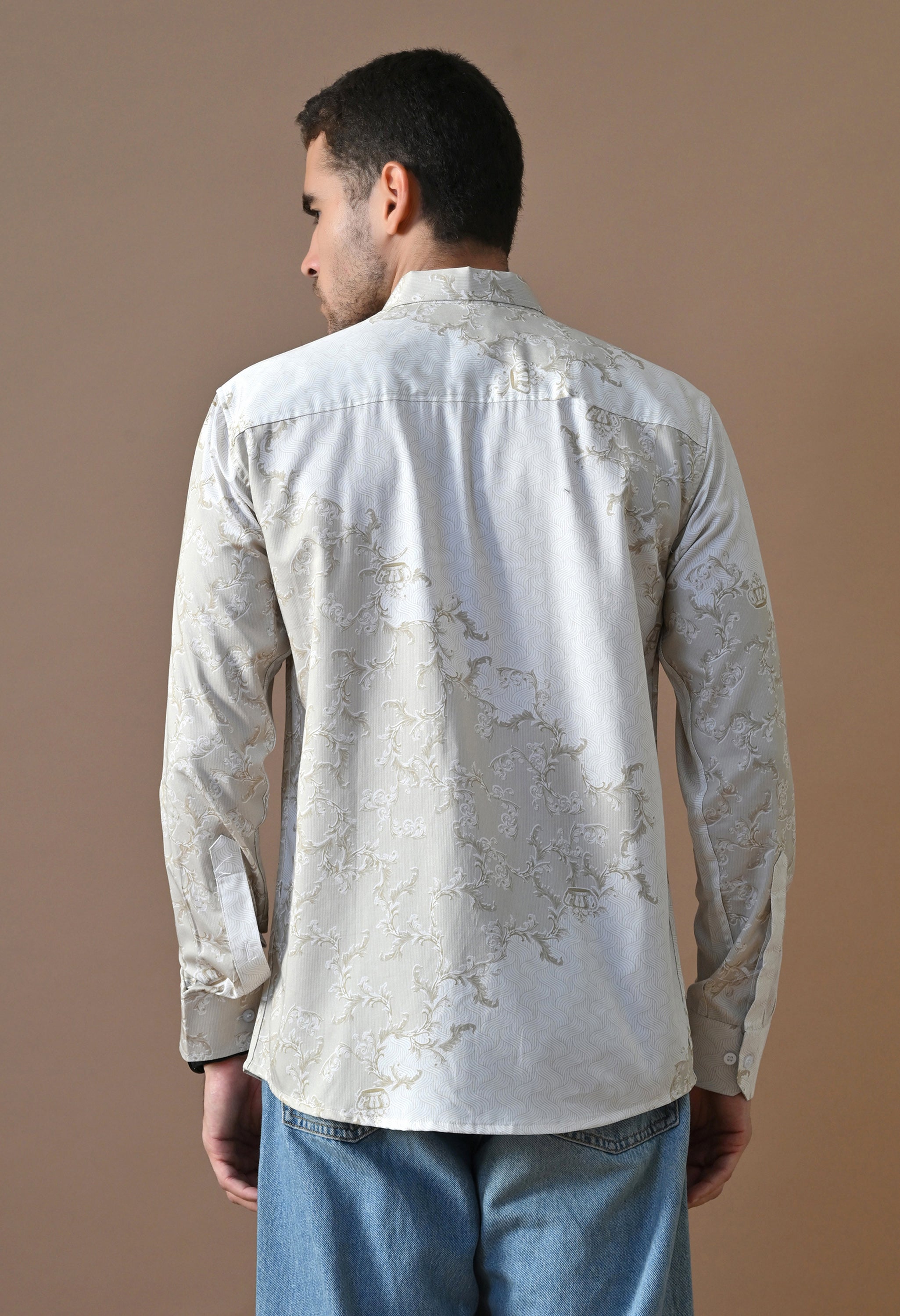 Champagne Baroque Button-Down