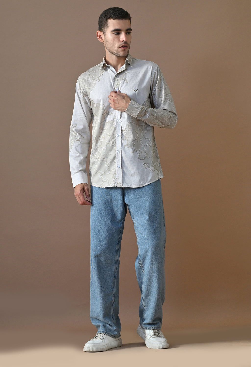 Champagne Baroque Button-Down