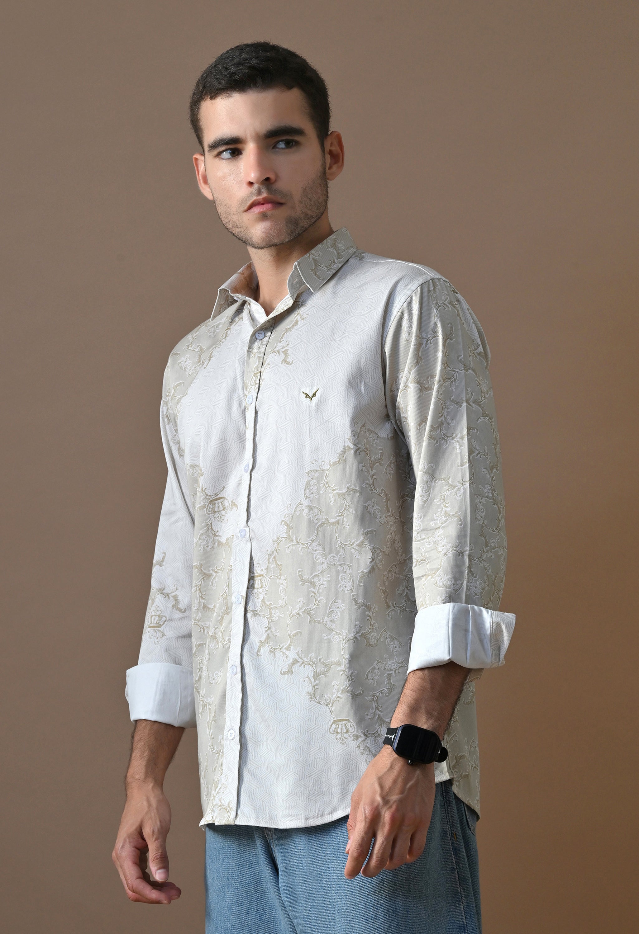 Champagne Baroque Button-Down