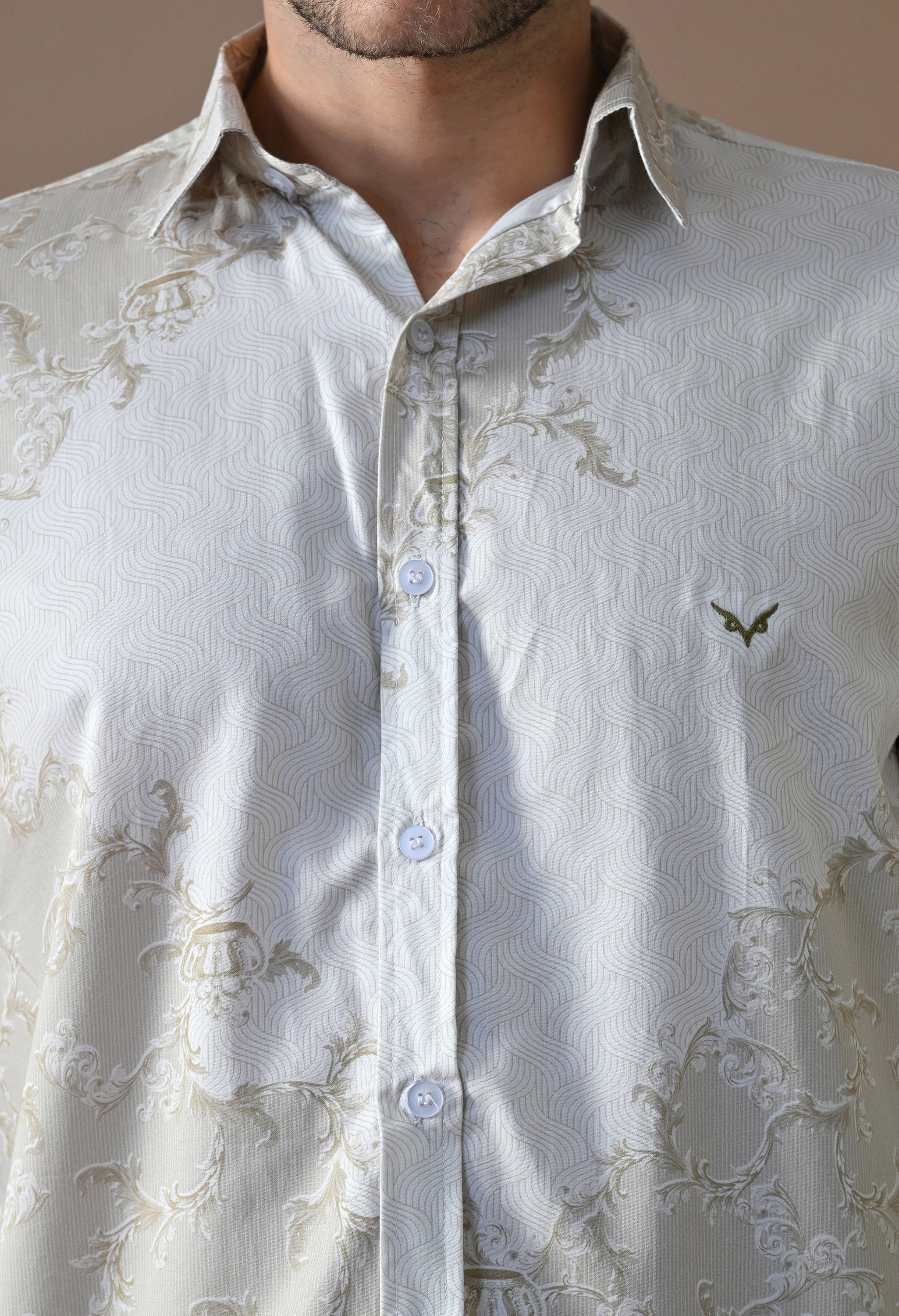 Champagne Baroque Button-Down