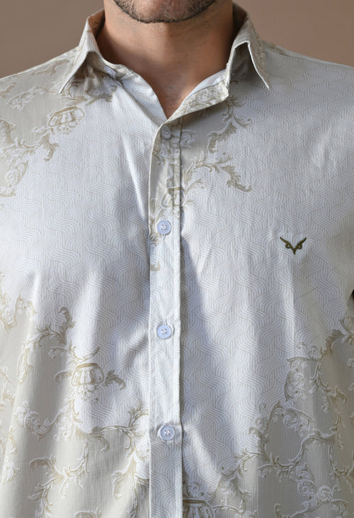 Champagne Baroque Button-Down