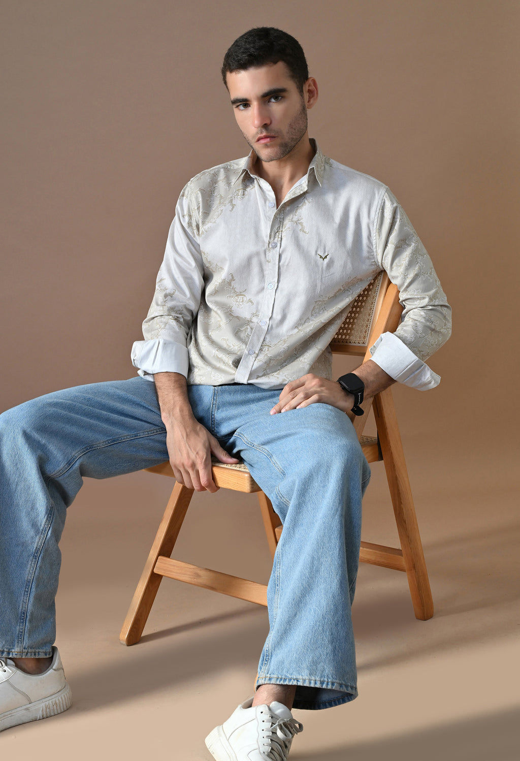 Champagne Baroque Button-Down