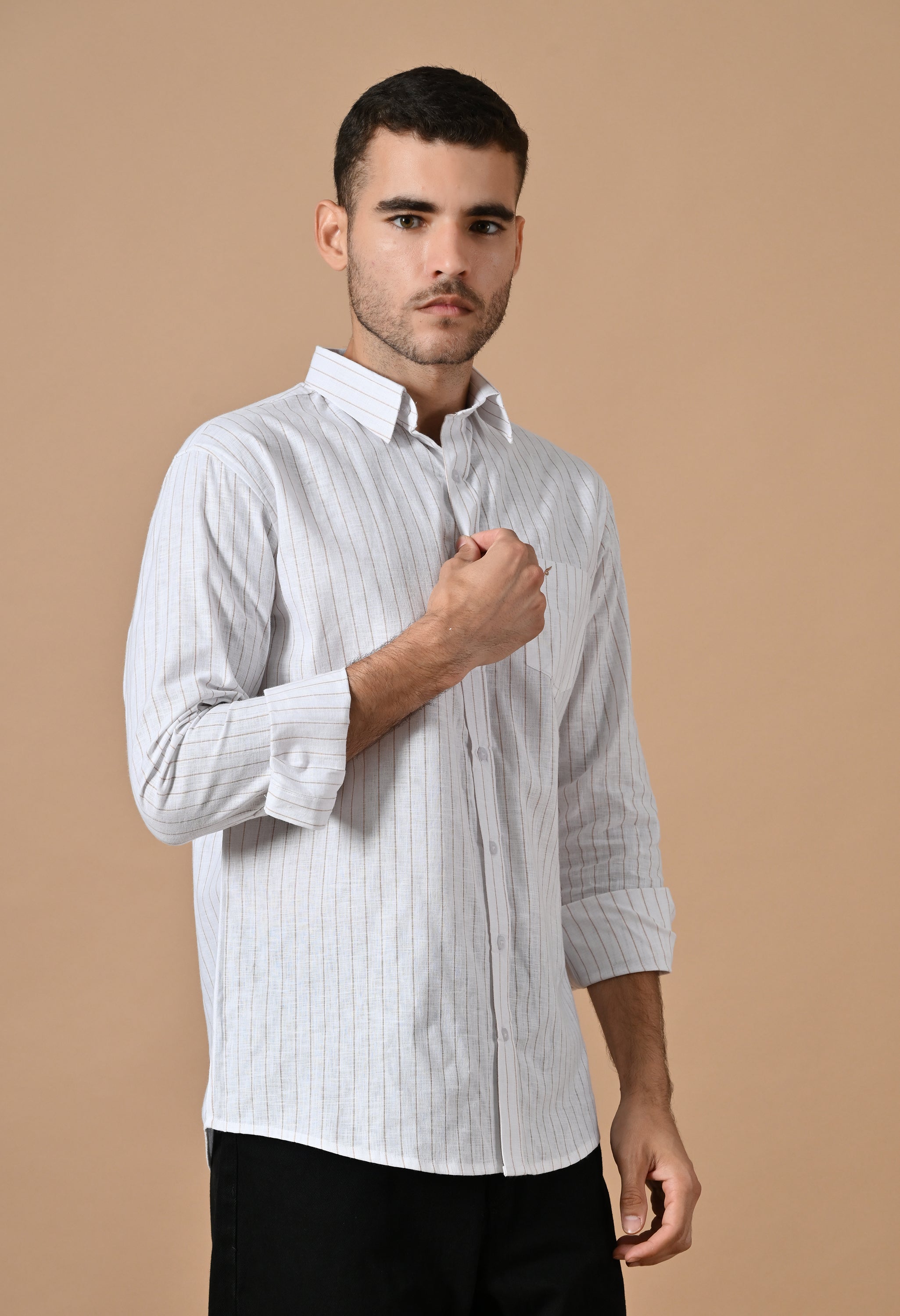 Premium White Pinstripe Shirt